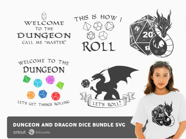 Dungeon master dice svg – game – dice -funny tshirt design