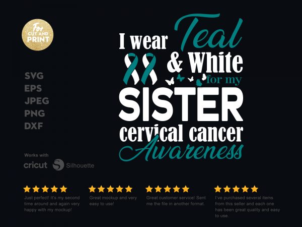 Cervical cancer awareness t-shirt design for sale