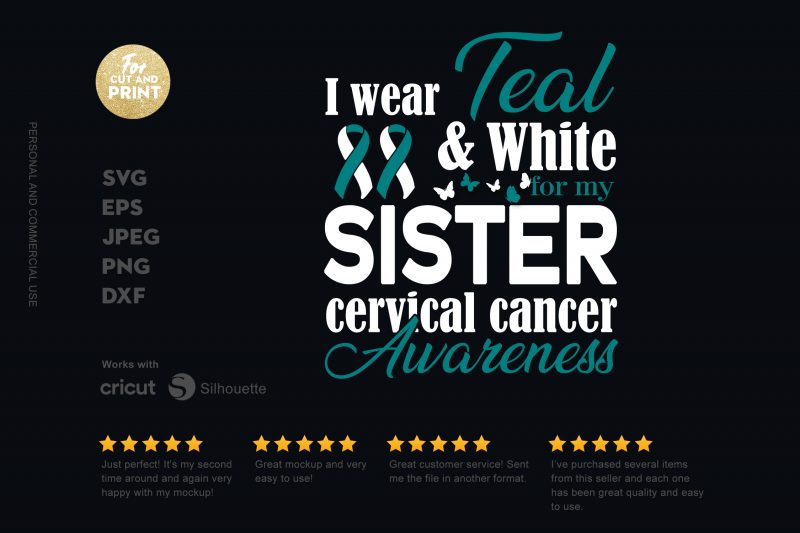 Cervical cancer awareness t-shirt design for sale