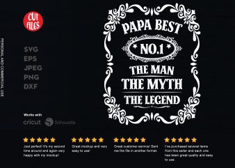 Papa Best No 1 commercial use t-shirt design