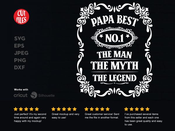 Papa best no 1 commercial use t-shirt design