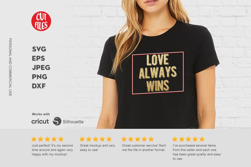 Love always wins ready made tshirt design