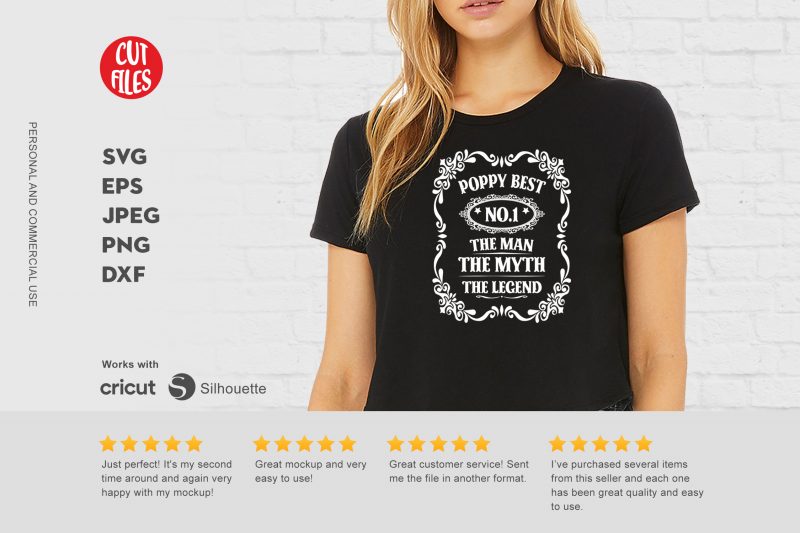 Poppy Best No 1 commercial use t-shirt design