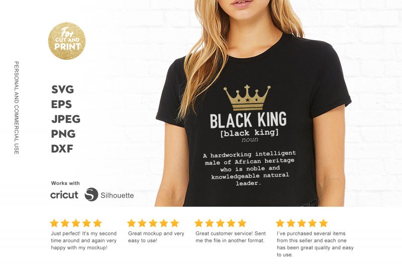 Black King 2 buy t shirt design for commercial use