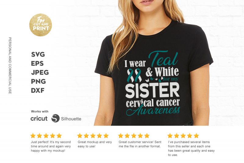 Cervical cancer awareness t-shirt design for sale