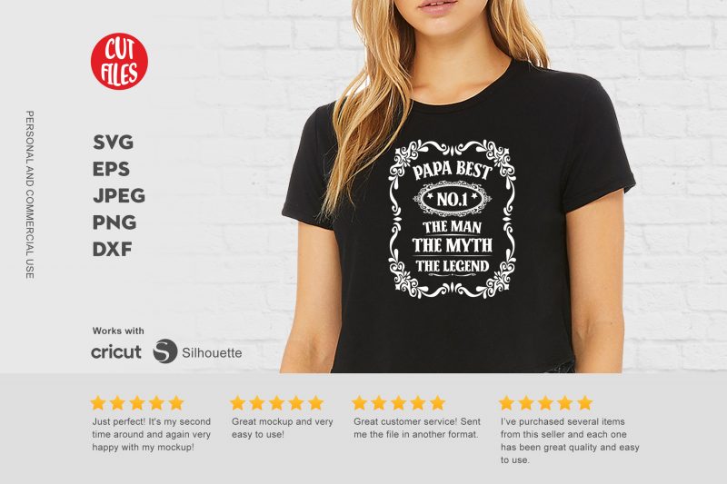Papa Best No 1 commercial use t-shirt design