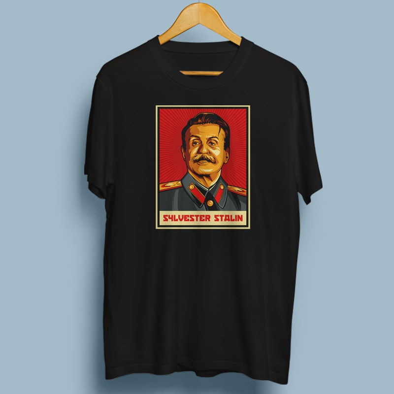 Bekræftelse på en ferie stemning SYLVESTER STALIN t shirt design for download - Buy t-shirt designs