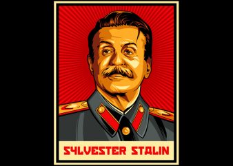 SYLVESTER STALIN t shirt design for download