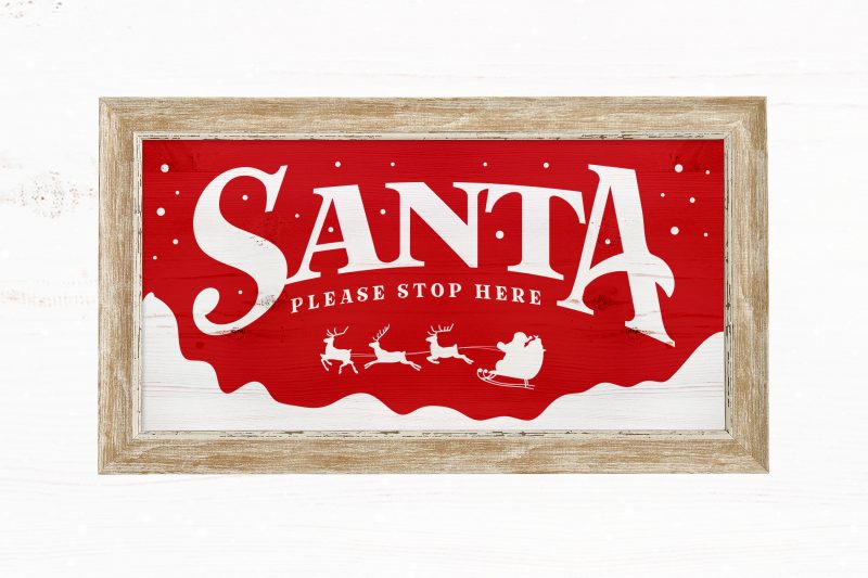 Santa Please Stop Here ready made tshirt design
