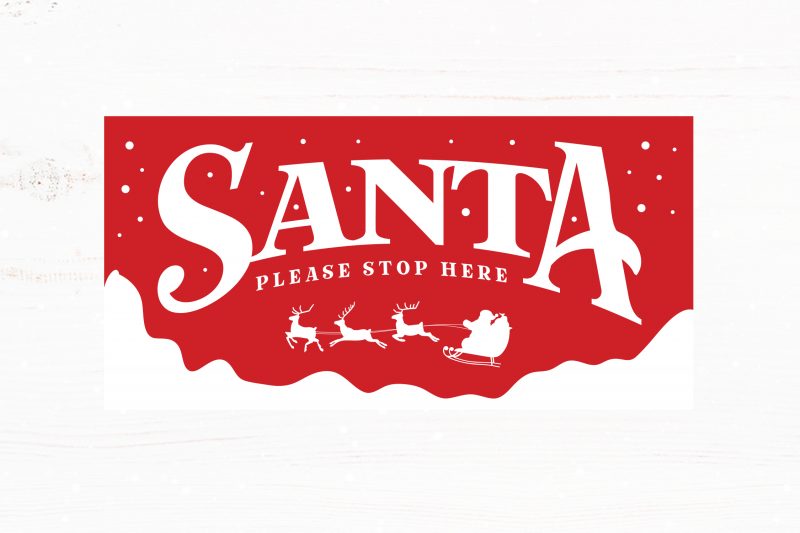 Santa Please Stop Here ready made tshirt design