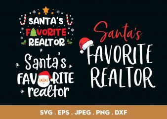 Santa’s Favorite Realtor Bundle t shirt design to buy