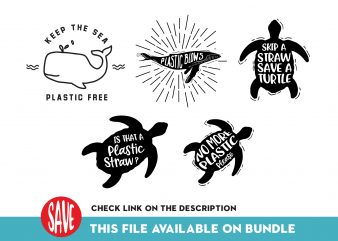 Save The Ocean Bundle t shirt template vector