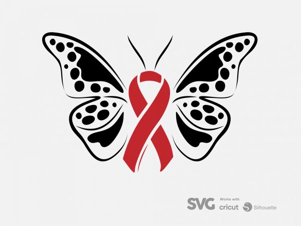 Sickle cell awareness butterfly svg – cancer – awareness – t shirt design for purchase