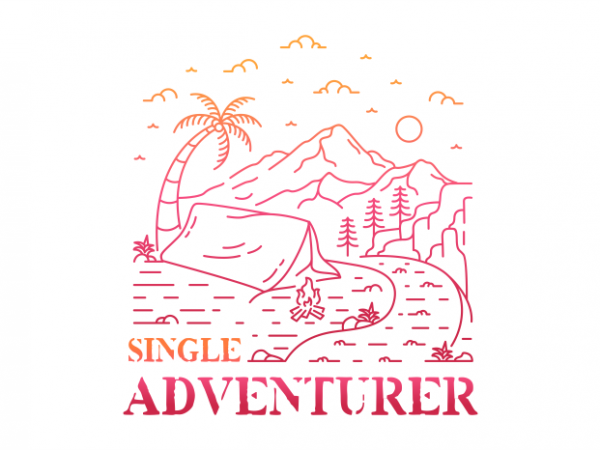 Single adventurer t shirt design to buy