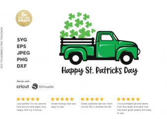 St patricks truck graphic t-shirt design