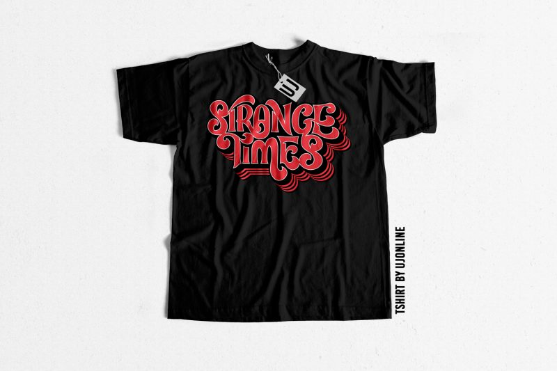 Stange Times Typography t-shirt design for sale