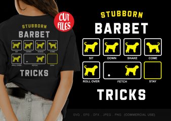 Stubborn barbet tricks t shirt design to buy