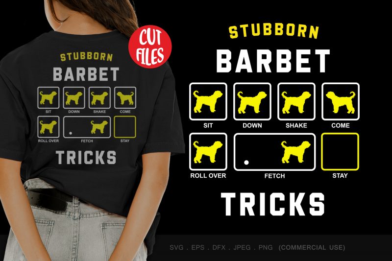 Stubborn barbet tricks t shirt design to buy