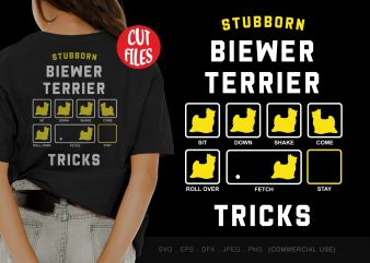 Stubborn biewer terrier tricks t-shirt design png