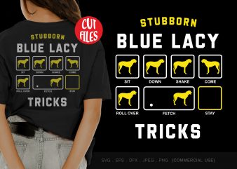 Stubborn blue lacy tricks buy t shirt design