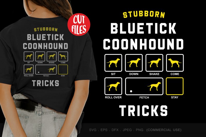 Stubborn bluetick coonhound tricks t-shirt design png