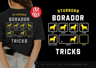 Stubborn borador tricks buy t shirt design