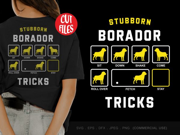 Stubborn borador tricks buy t shirt design