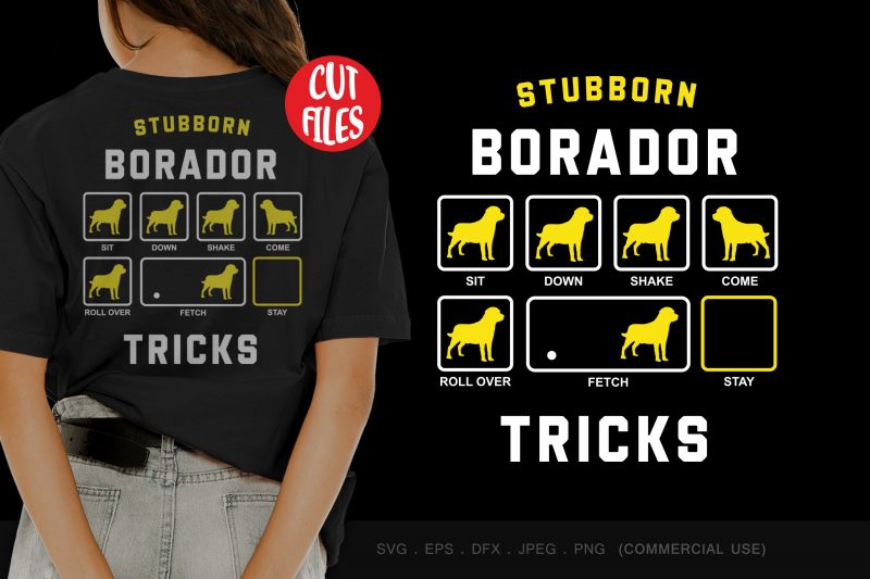 Stubborn borador tricks buy t shirt design