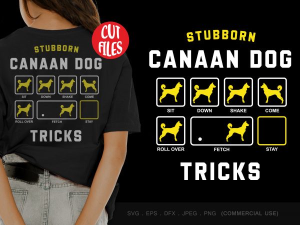 Stubborn canaan dog tricks t-shirt design png