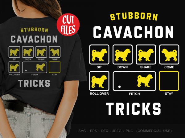 Stubborn cavachon tricks t-shirt design png