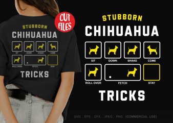 Stubborn chihuahua tricks buy t shirt design artwork