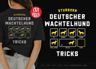 Stubborn deutscher wachtelhund tricks t-shirt design png