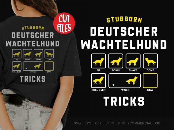 Stubborn deutscher wachtelhund tricks t-shirt design png Stubborn deutscher wachtelhund tricks t-shirt design png