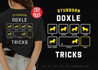 Stubborn doxle tricks buy t shirt design for commercial use