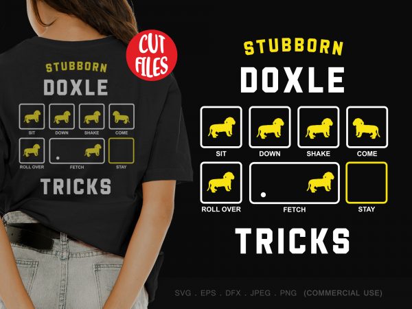 Stubborn doxle tricks buy t shirt design for commercial use