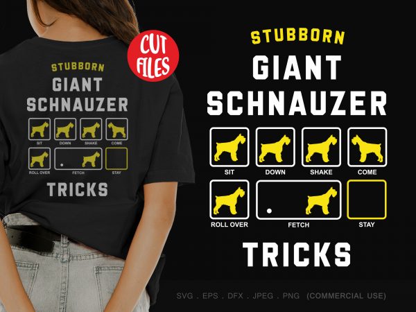 Stubborn giant schnauzer tricks t-shirt design png