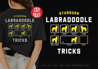 Stubborn labradoodle tricks t-shirt design png