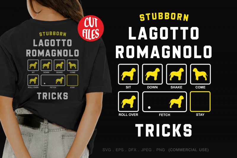 Stubborn lagotto romagnolo tricks t shirt design for download