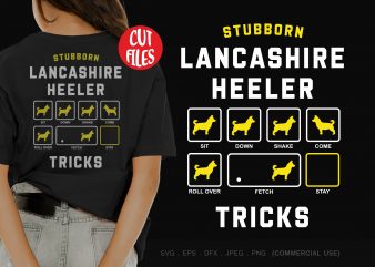 Stubborn lancashire heeler tricks shirt design png