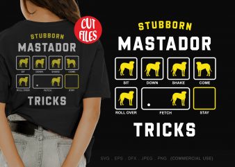 Stubborn mastador tricks ready made tshirt design