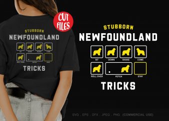 Stubborn newfoundland tricks buy t shirt design artwork