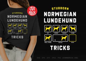 Stubborn norwegian lundehund tricks shirt design png