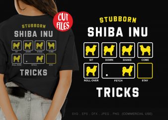 Stubborn shiba inu tricks buy t shirt design artwork