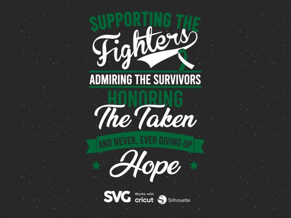 Supporting the fighters admiring the survivors brain injury svg – awareness – brain injury – t shirt design for purchase