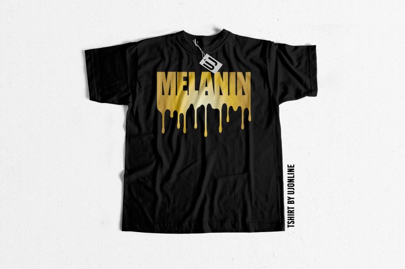 MELANIN print ready t shirt design