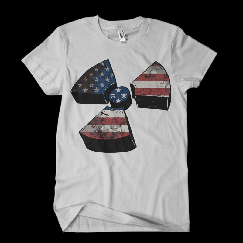 Biohazard usa flag graphic t-shirt design