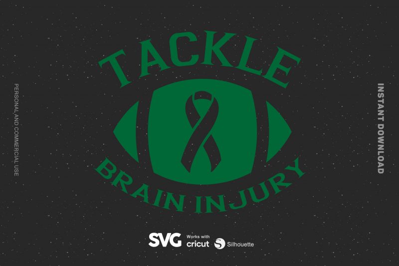 TACKLE BRAIN INJURY SVG – Brain Injury – Awareness – ready made tshirt design