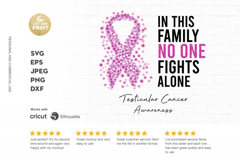 TESTICULAR CANCER awareness t shirt design for download
