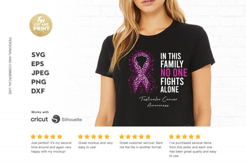TESTICULAR CANCER awareness t shirt design for download