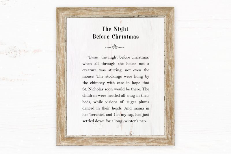 The Night Before Christmas design for t shirt graphic t-shirt design
